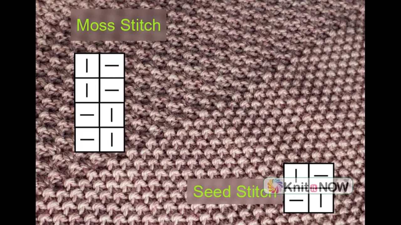 Moss stitch: How to knit moss stitch video