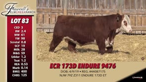 Lot #83 - ECR 173D ENDURE 9476