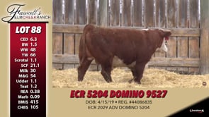 Lot #88 - ECR 5204 DOMINO 9527