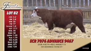 Lot #82 - ECR 7076 ADVANCE 9467