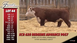 Lot #44 - ECR 628 REDEEMS ADVANCE 9057