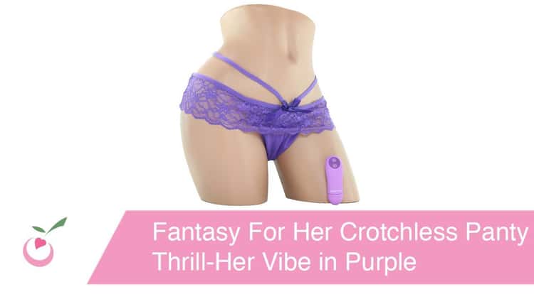 Fantasy For Her Crotchless Panty Thrill Her Vibe in Purple on Vimeo