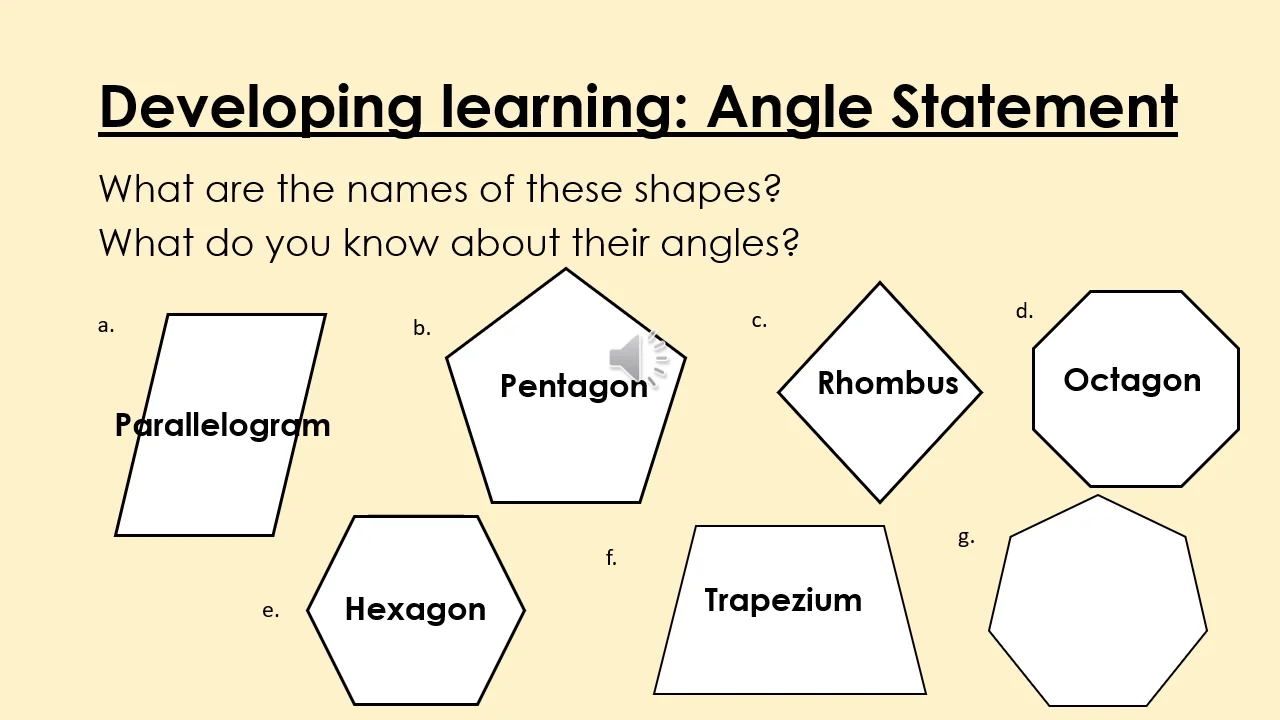 Thursday - Maths – Angles within a shape (1) on Vimeo