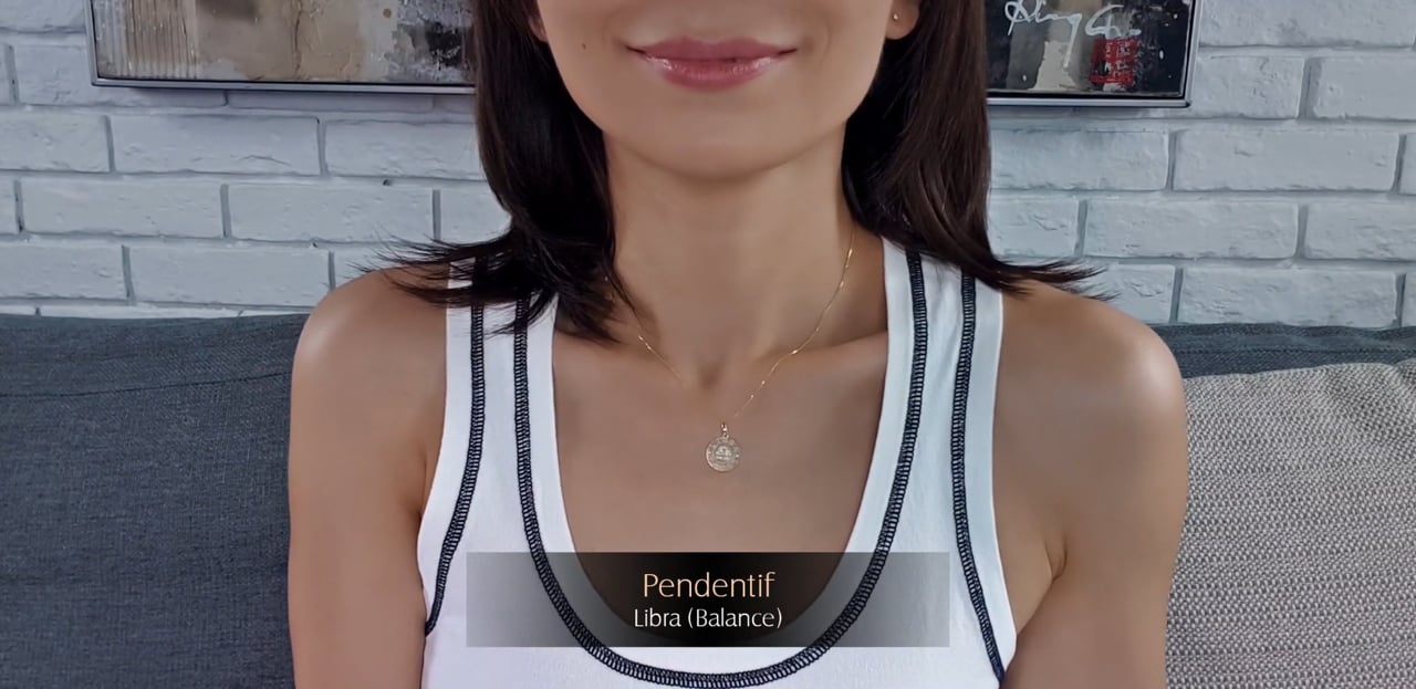 Pendenif Libra - Oro Giallo & Diamanti | Gemperles