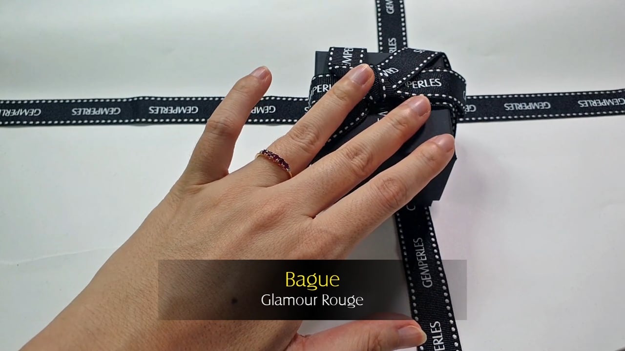 Anello Glamour Rouge - Oro Giallo, Diamante & Rubino | Gemperles