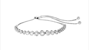 1.00 ct. t.w. Diamond Bolo Bracelet in 14kt White Gold