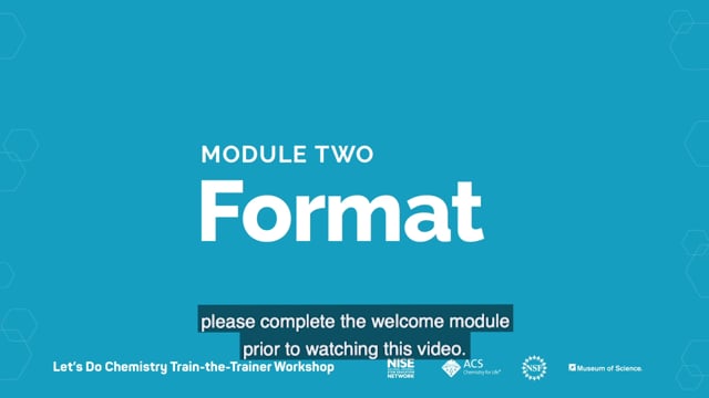 [Captioned] Let’s Do Chemistry Train-the-Trainer Workshop - Module 2: Format Strategies video
