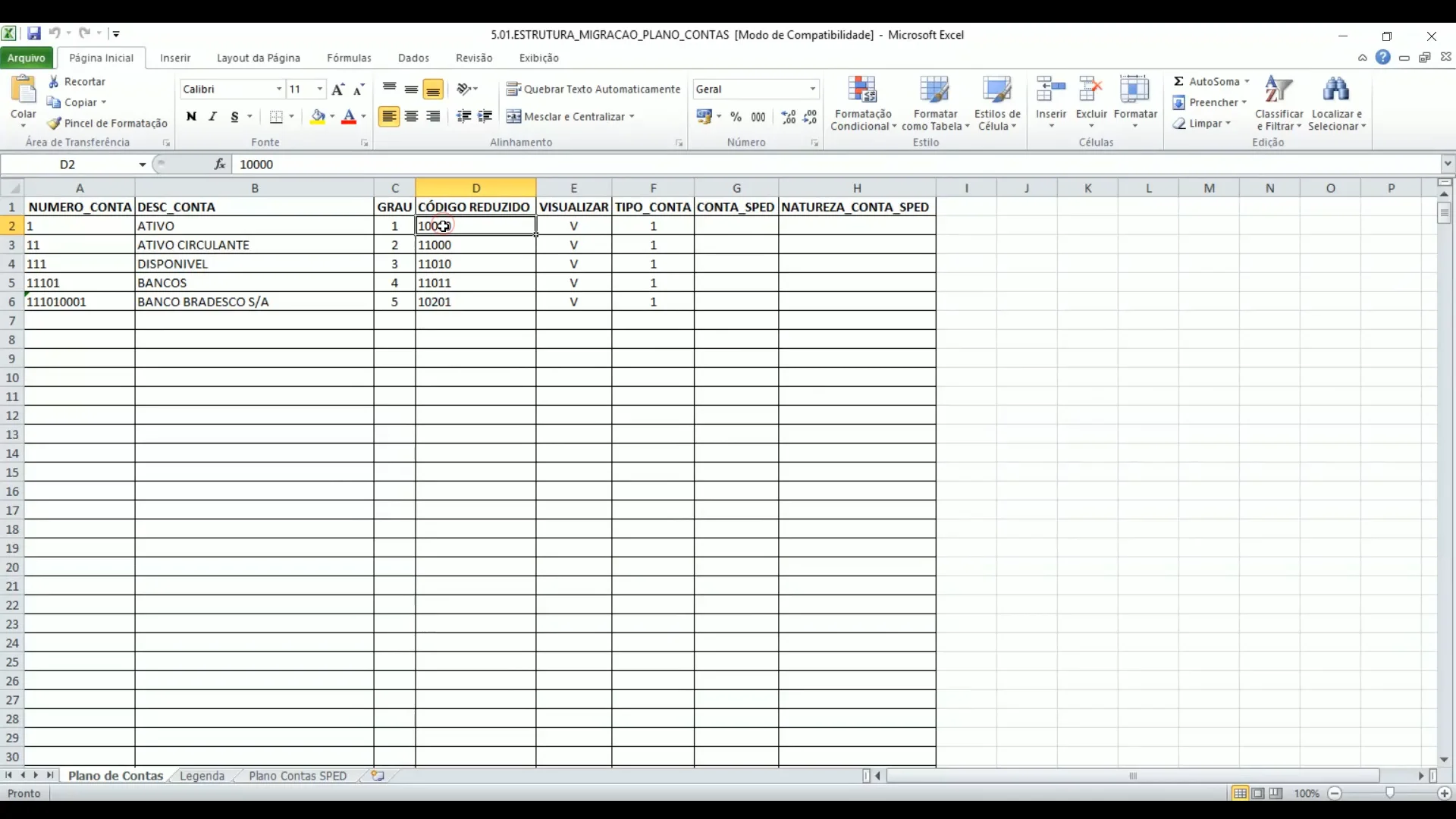 Planilha Migração - Contabilidade 01 - 501Estrutura_Migração_PLANO ...