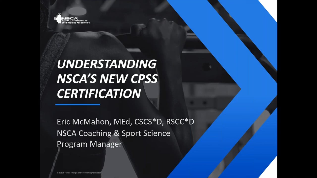 Understanding The New NSCA CPSS Certification On Vimeo