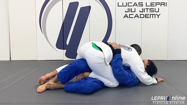 Half Guard Pass When Opponent Under Hooks Foot and Traps Leg