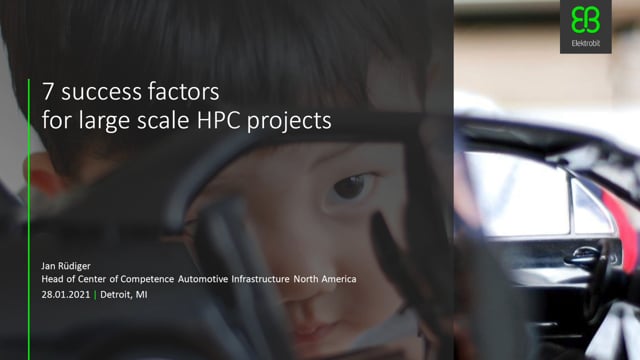 7 success factors for large scale HPC projects