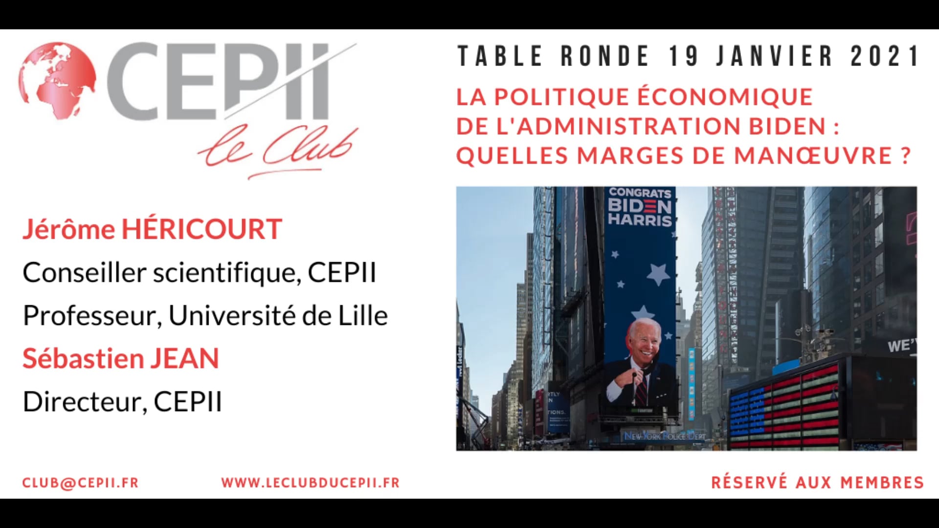 La politique économique de l'Administration Biden : quelles marges de manœuvre ?