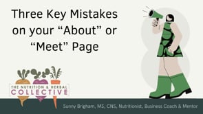 3 KEY MISTAKES ON YOUR "ABOUT" OR "MEET" PAGE