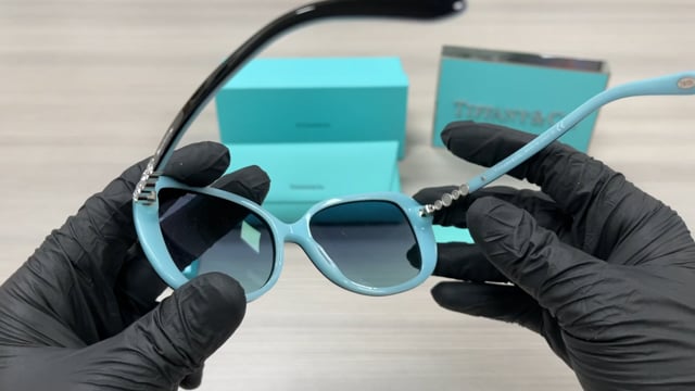 Tiffany & Co. Women's TF4121B TF/4121 8055/9S Black/Blue Square