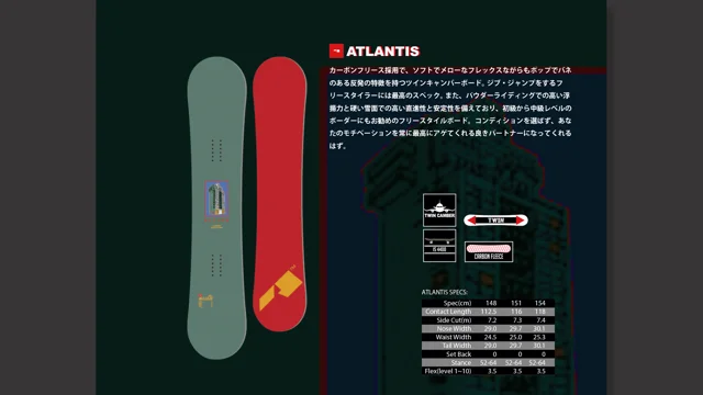 ALLIAN ATLANTISスノーボード148 (バインディング付) - ボード