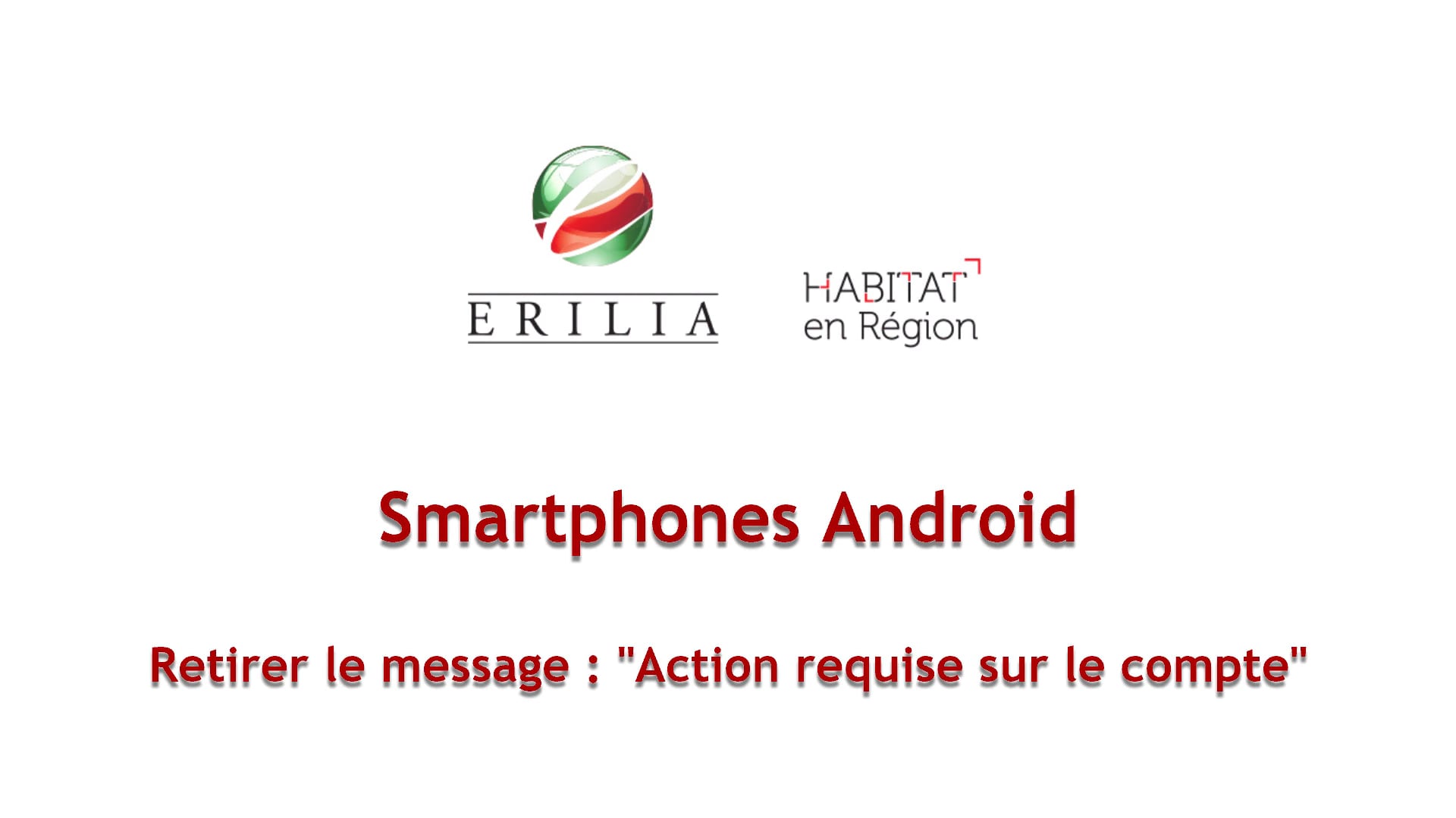 Smartphones Android Action requise sur le compte on Vimeo