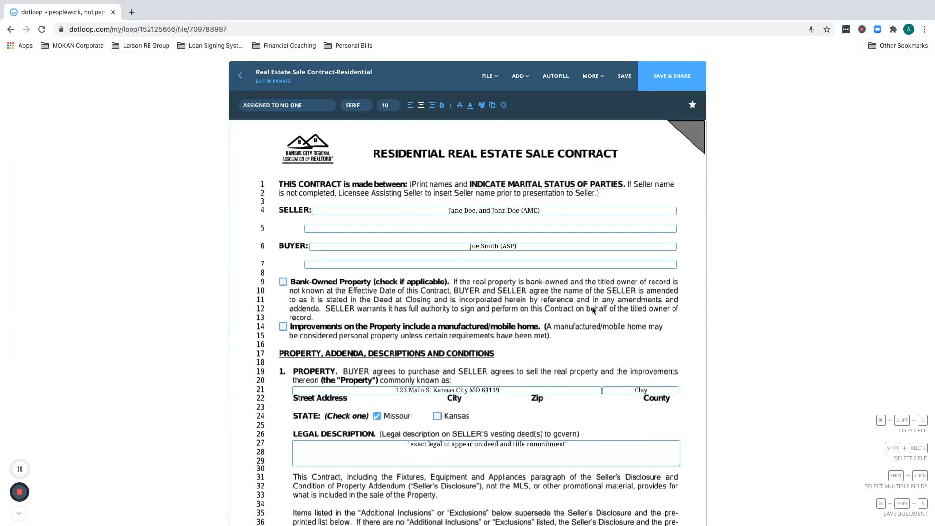 Residential Real Estate Sale Contract KC on Vimeo