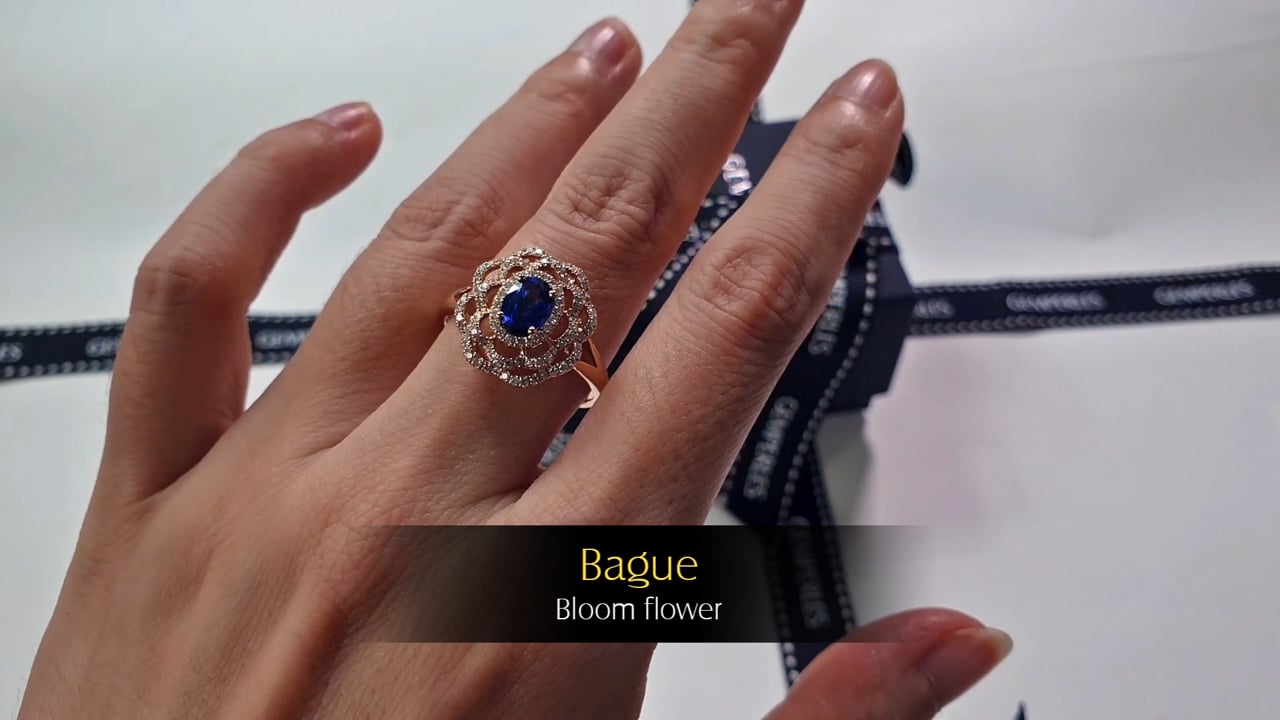 Bague fiancailles saphir discount bleu