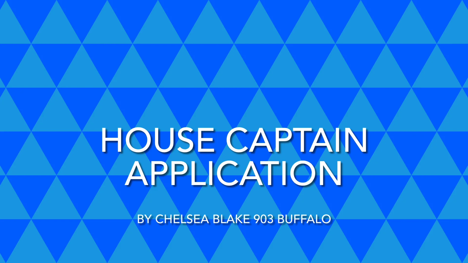 House captain video on Vimeo