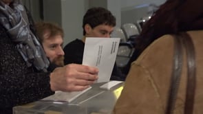 Les votacions del 14-F, al pavelló i a la sala polivalent