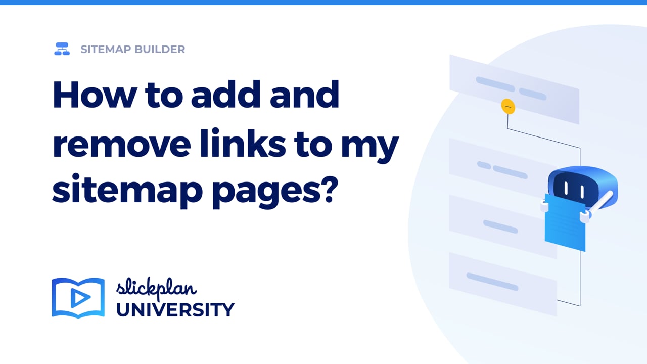 How to add and remove links to my sitemap page