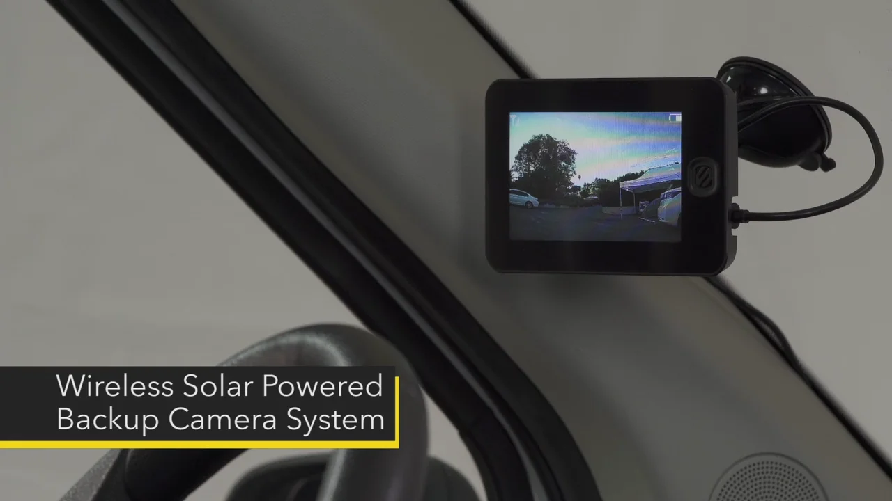 Scosche WBUSSPF43 Wireless Solar Powered Backup Camera System with 4.3”  Color Dash Monitor 