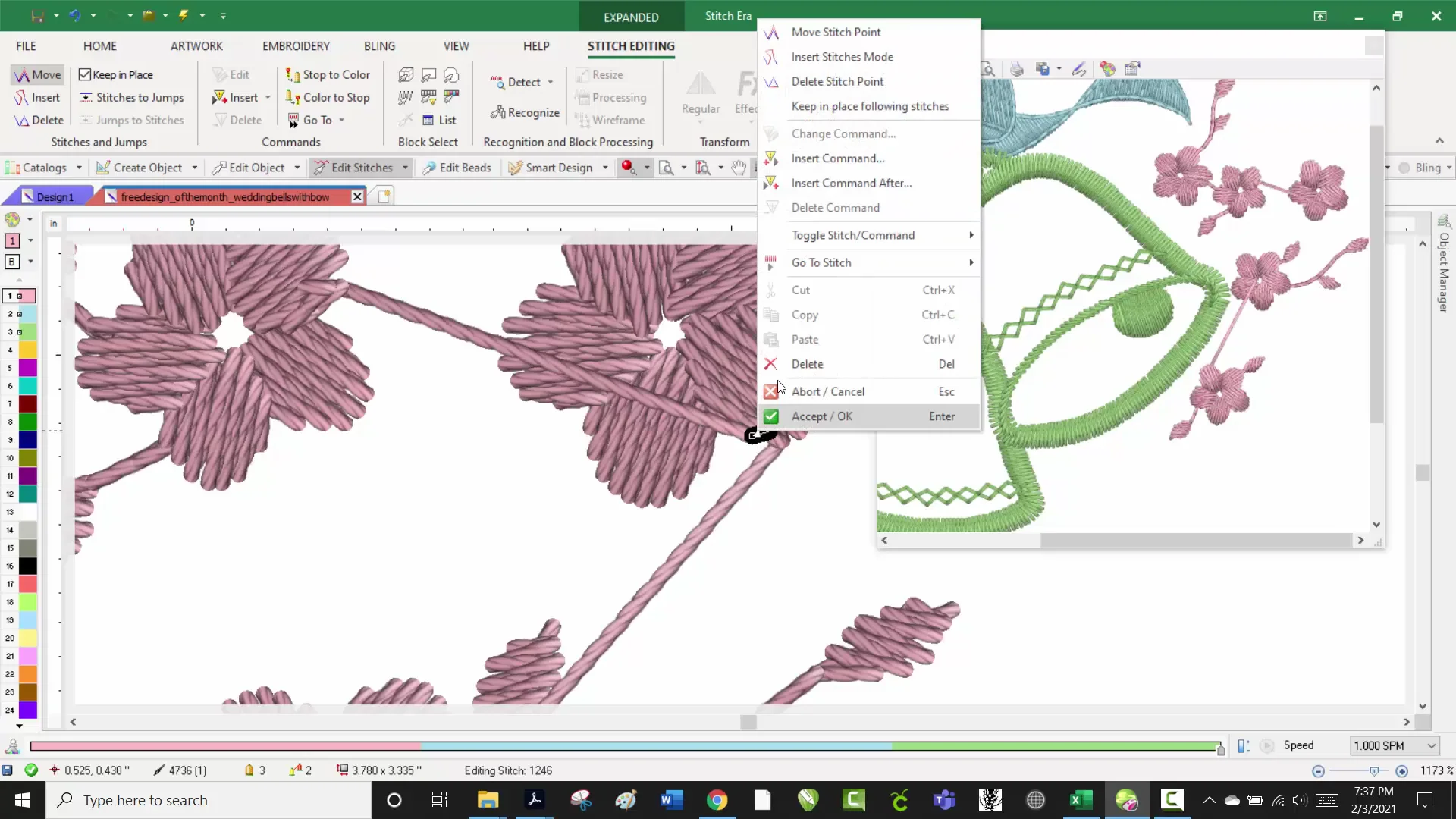 PES to DST Conversion on Vimeo