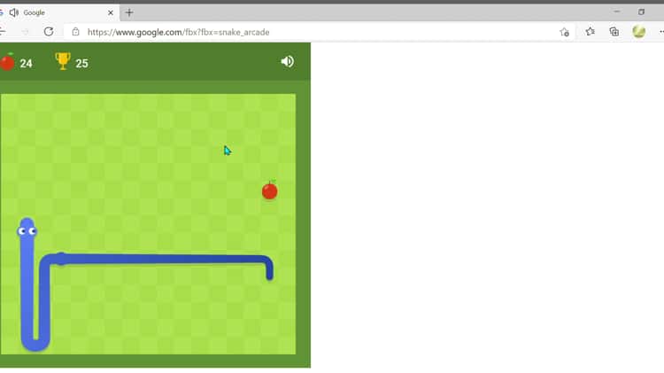 Google Snake Game Wall Mode 25 Fruits In 48 Seconds 