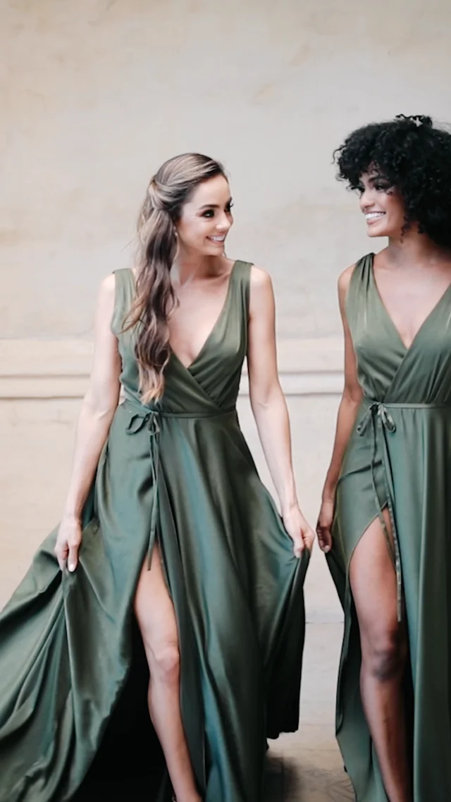 Infinity Wrap Bridesmaid Dress By Tania Olsen - Olive Green