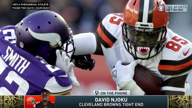 David Njoku gives “no comment” when asked by Jim Rome if he's in