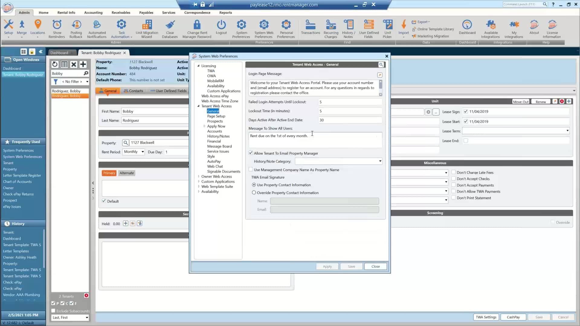 Tenant  Access for Rent Manger 12 on Vimeo