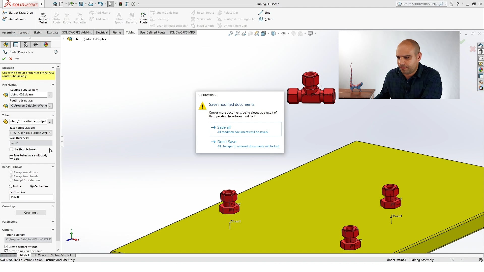 Piping and tubing con Solidworks Clase N° 9 eLEARNINGFLIX