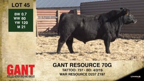 Lot #45 - ** OUT ** GANT RESOURCE 70G