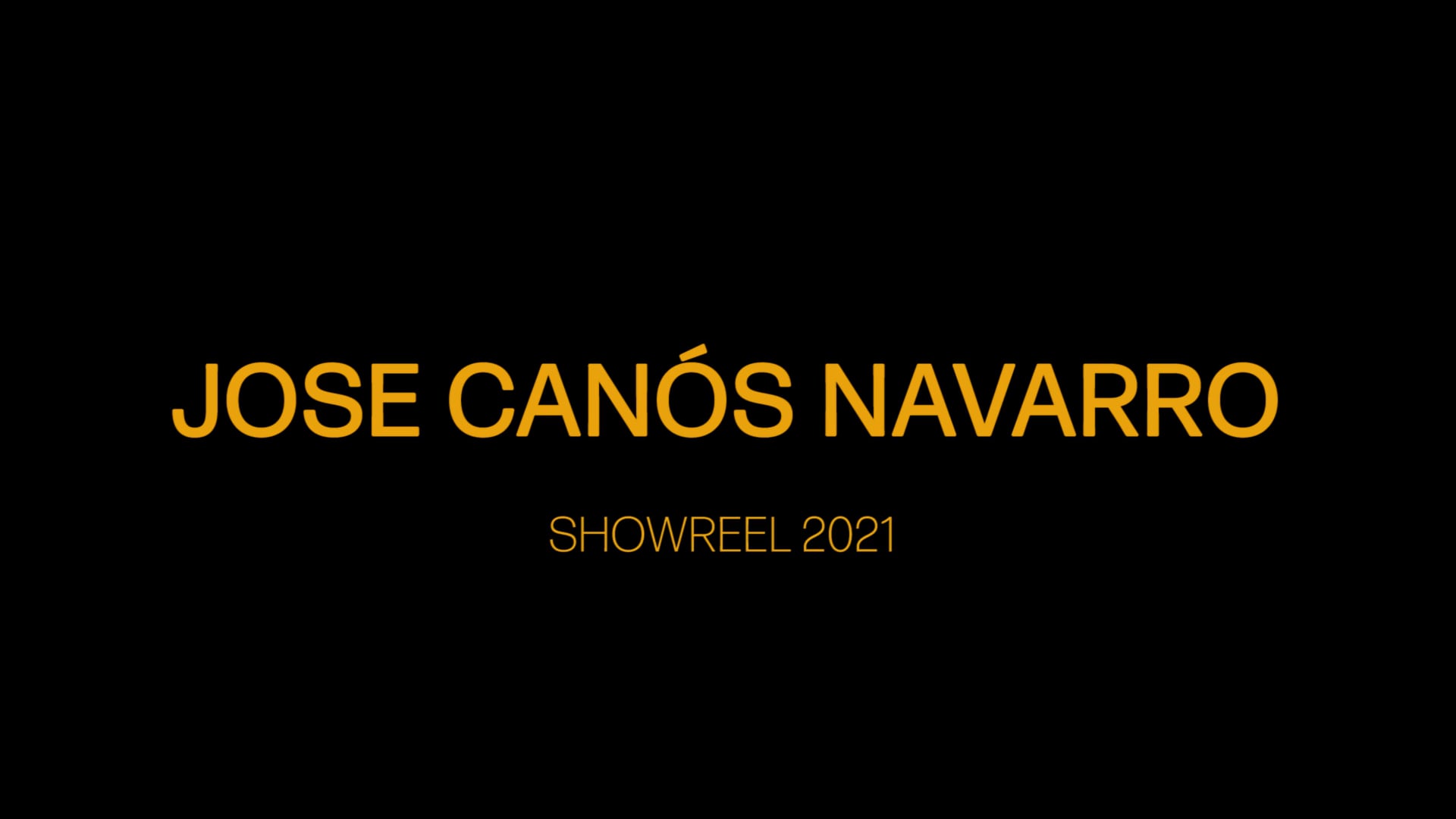 Showreel 2020 Jose Canós Navarro