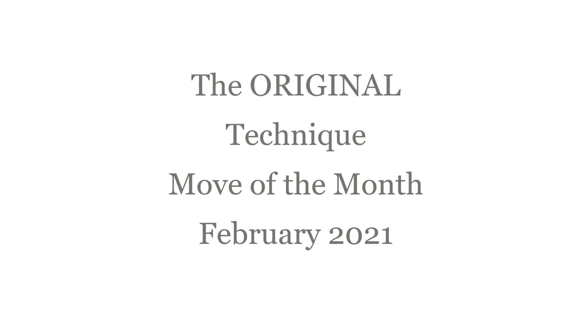 The ORIGINAL Barre Class Move of the Month, February 2021