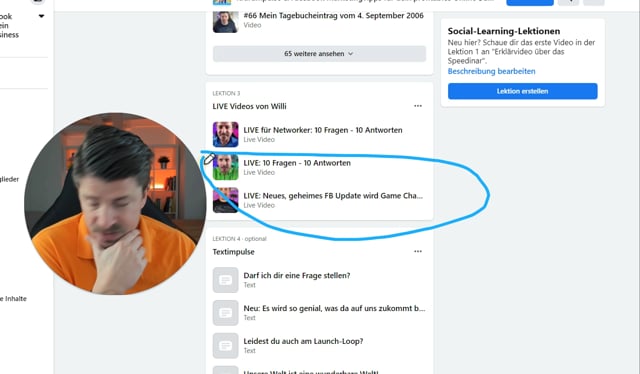 Die "neue" perfekte Zeit für ein LIVE Video von mir