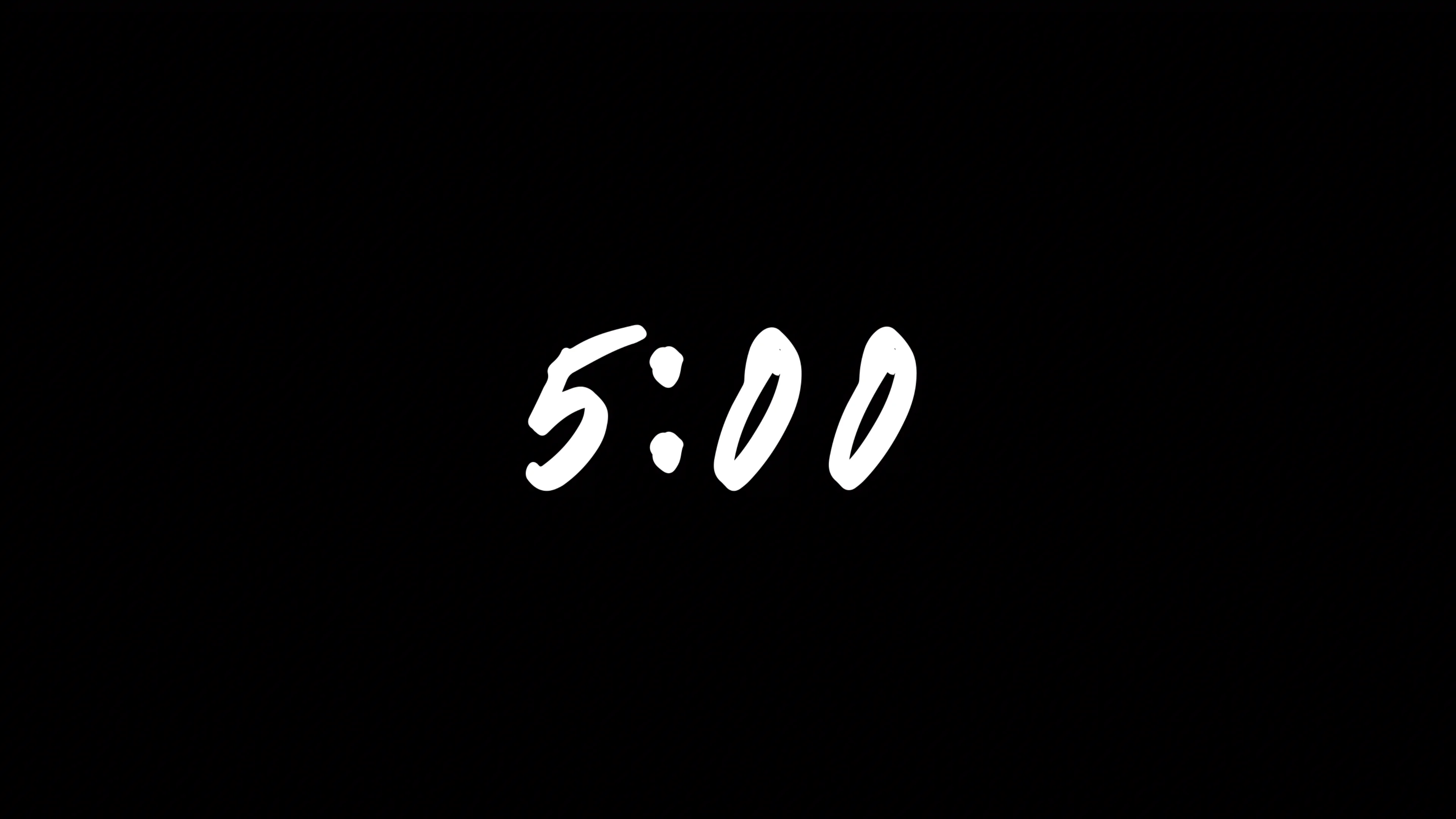 Arial 5 Minute Countdown On White Background on Vimeo