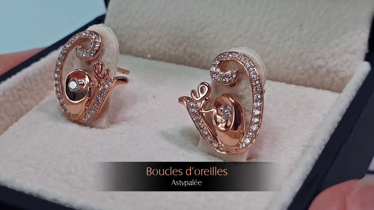 Orecchini Astypalée - Oro Rosa & Diamanti | Gemperles
