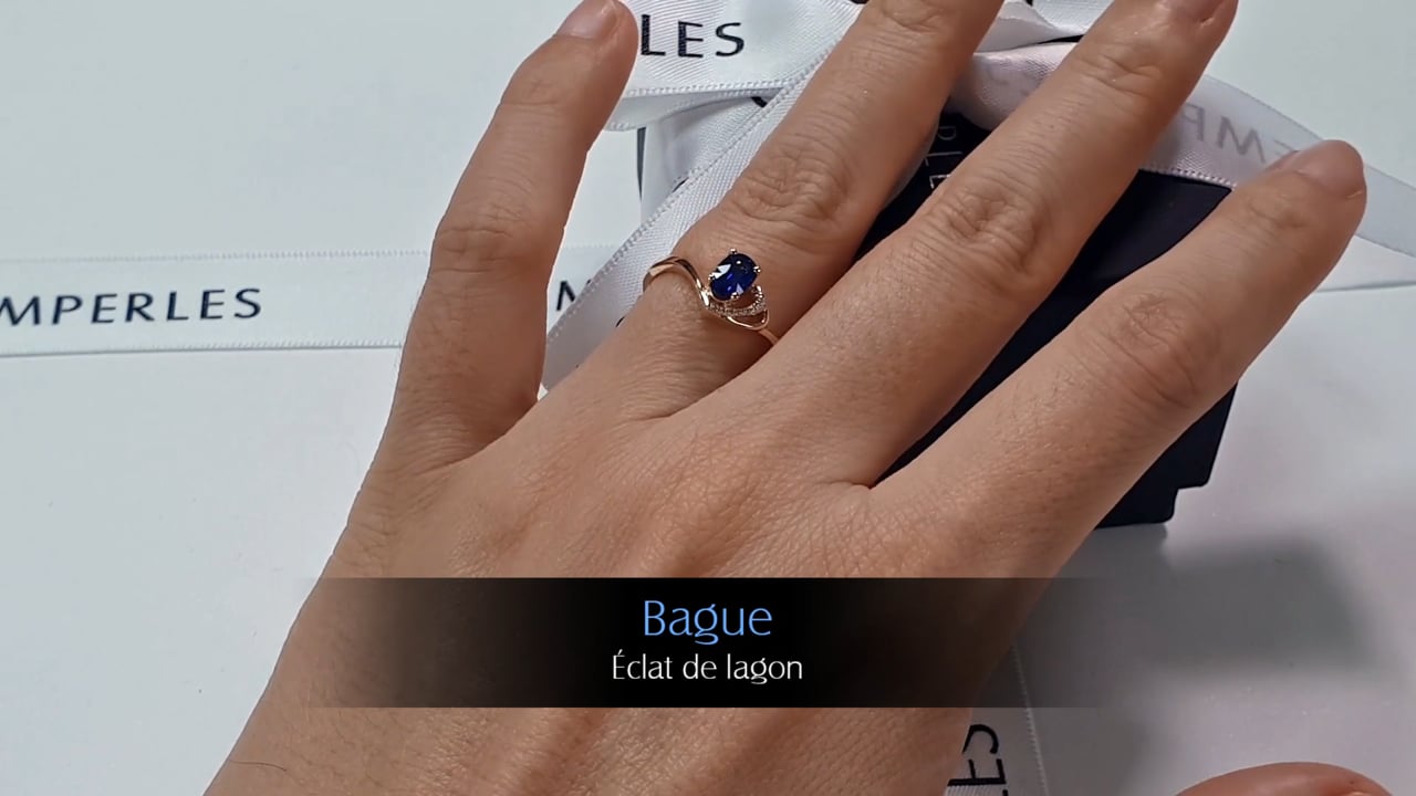 Anello Éclat de Lagon - Oro Giallo, Diamanti & Zaffiro | Gemperles