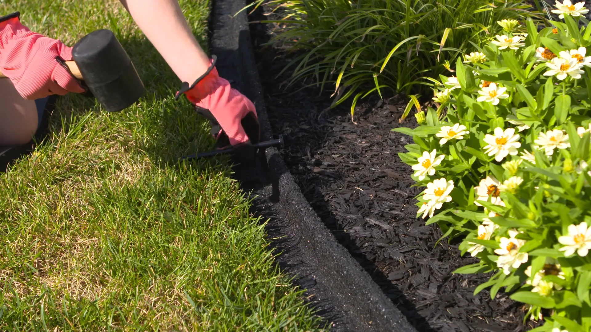 Lasting Beauty® 4' Rubber Landscape Edging - Black at Menards®