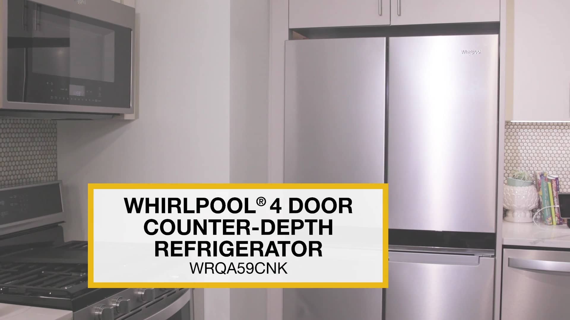 Whirlpool® 36inch Wide Counter Depth 4 Door Refrigerator 19.4 cu. ft