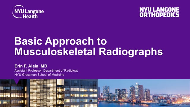 Basic Approach to Musculoskeletal Radiographs