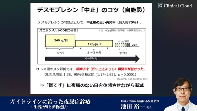 ガイドラインに沿った夜尿症診療~生活指導と薬物療法~ Part2