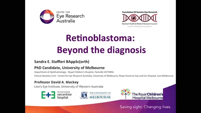 Retinoblastoma: Genetic Testing for Retinoblastoma - Dr. Sandra Staffieri