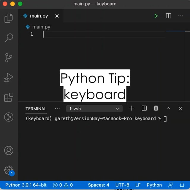 Python Tip: keyboard