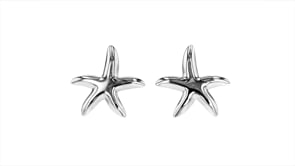 Sterling Silver Starfish Stud Earrings