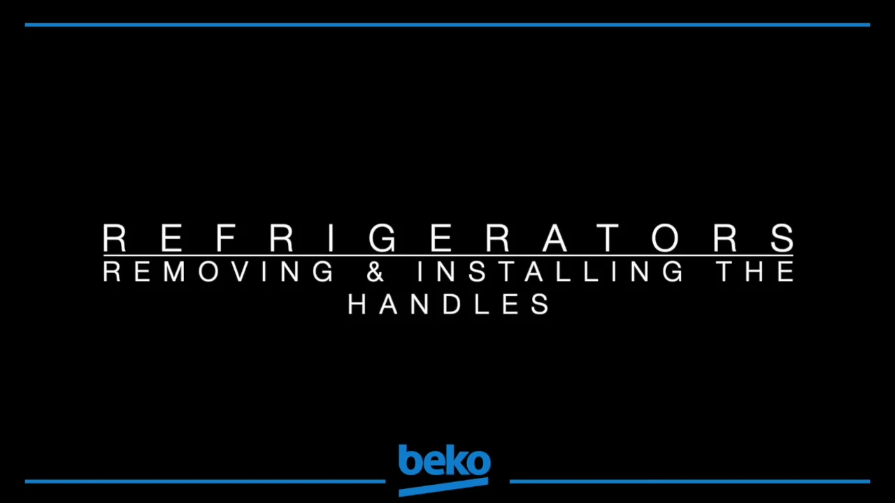Refrigerators Removing & Installing the Handles
