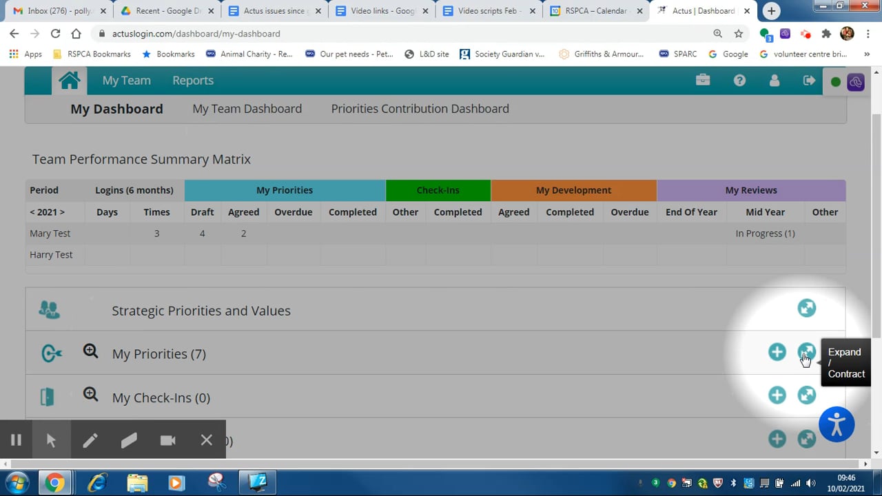 Actus - How to view Priorities and break them into milestones