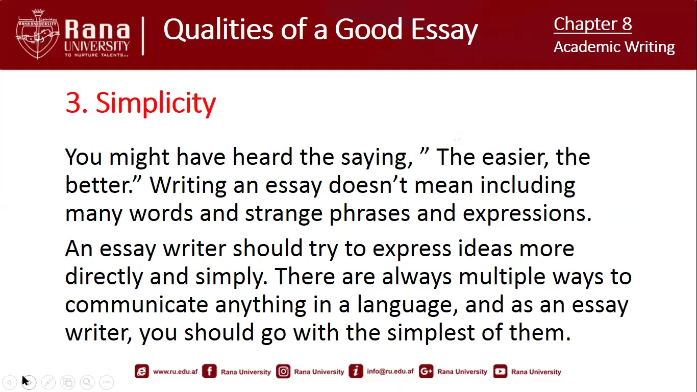 Qualities of a good essay on Vimeo