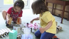 Watch Exploratory play - Jamie and Megan - 2 yrs 5 mths